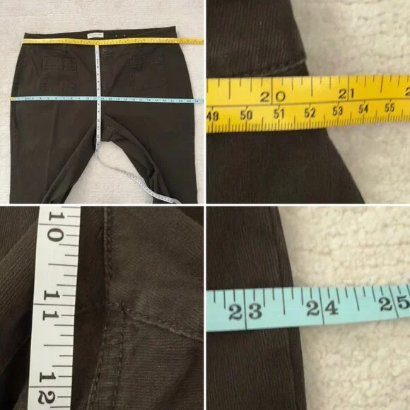 Coldwater Creek Pants Size 18 Olive Green Natural Fit Casual Fall Style - Picture 8 of 12